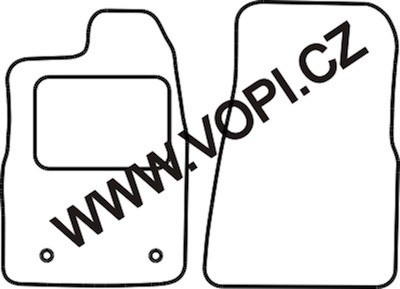 Textil-Autoteppiche Ford Transit Custom dvojitá kabina přední koberce 2012 - Autofit (1472)